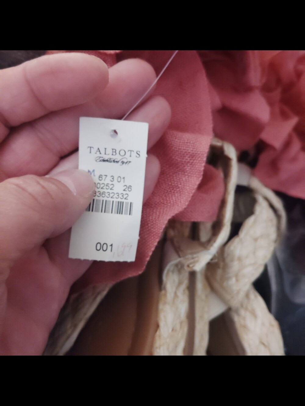 TALBOTS Rose Pink Ruffle Cashmere Wool Blended Scarf 🆕 - Picture 6 of 8